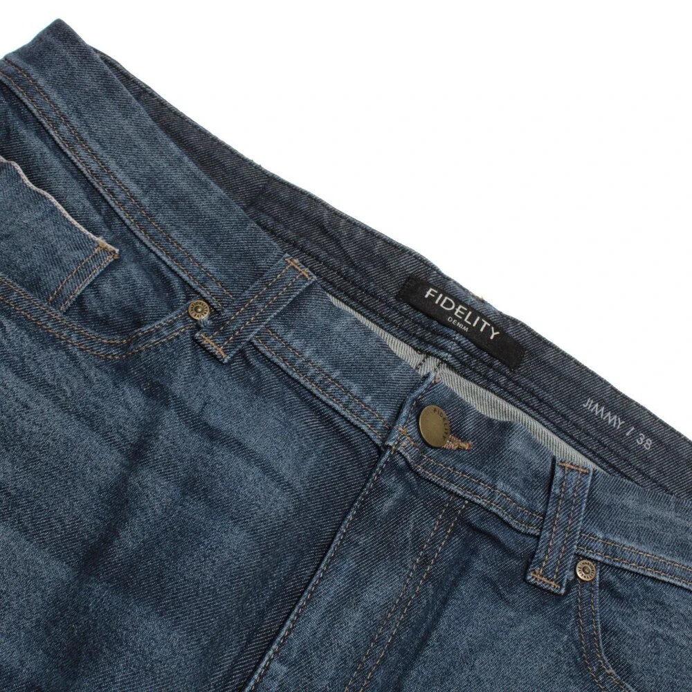 Fidelity NWT Jimmy Slim Straight 5 Pocket Jeans Size 38 US in Blue Cotton Blend